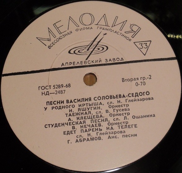 Песни Василия Соловьева-Седого
