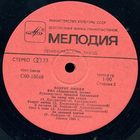 ВИА "Здравствуй, песня" - Вокруг любви