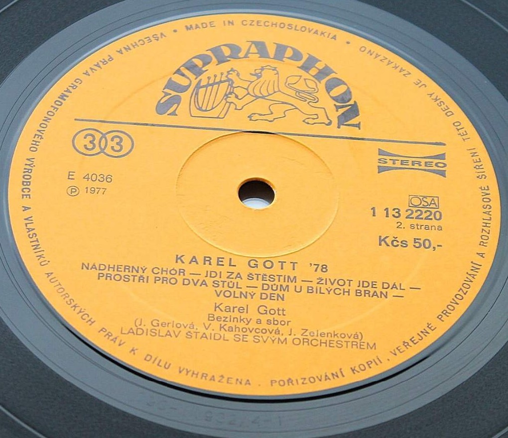 Karel Gott '78 [по заказу чешской фирмы SUPRAPHON 1 13 2220]