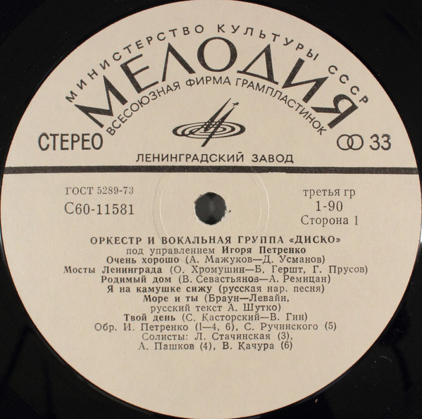 Оркестр и вокальная группа "Диско" п/у Игоря Петренко