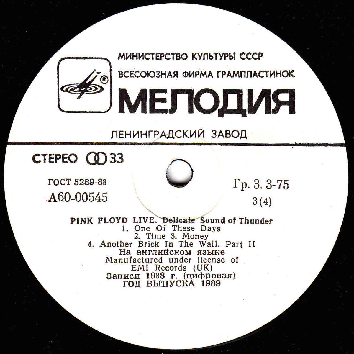 Pink Floyd. Delicate Sound of Thunder (live)