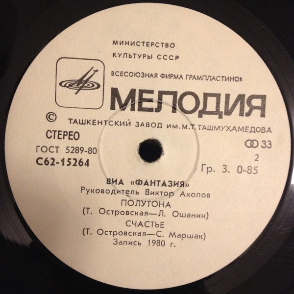 ВИА «ФАНТАЗИЯ», руководитель Виктор Акопов