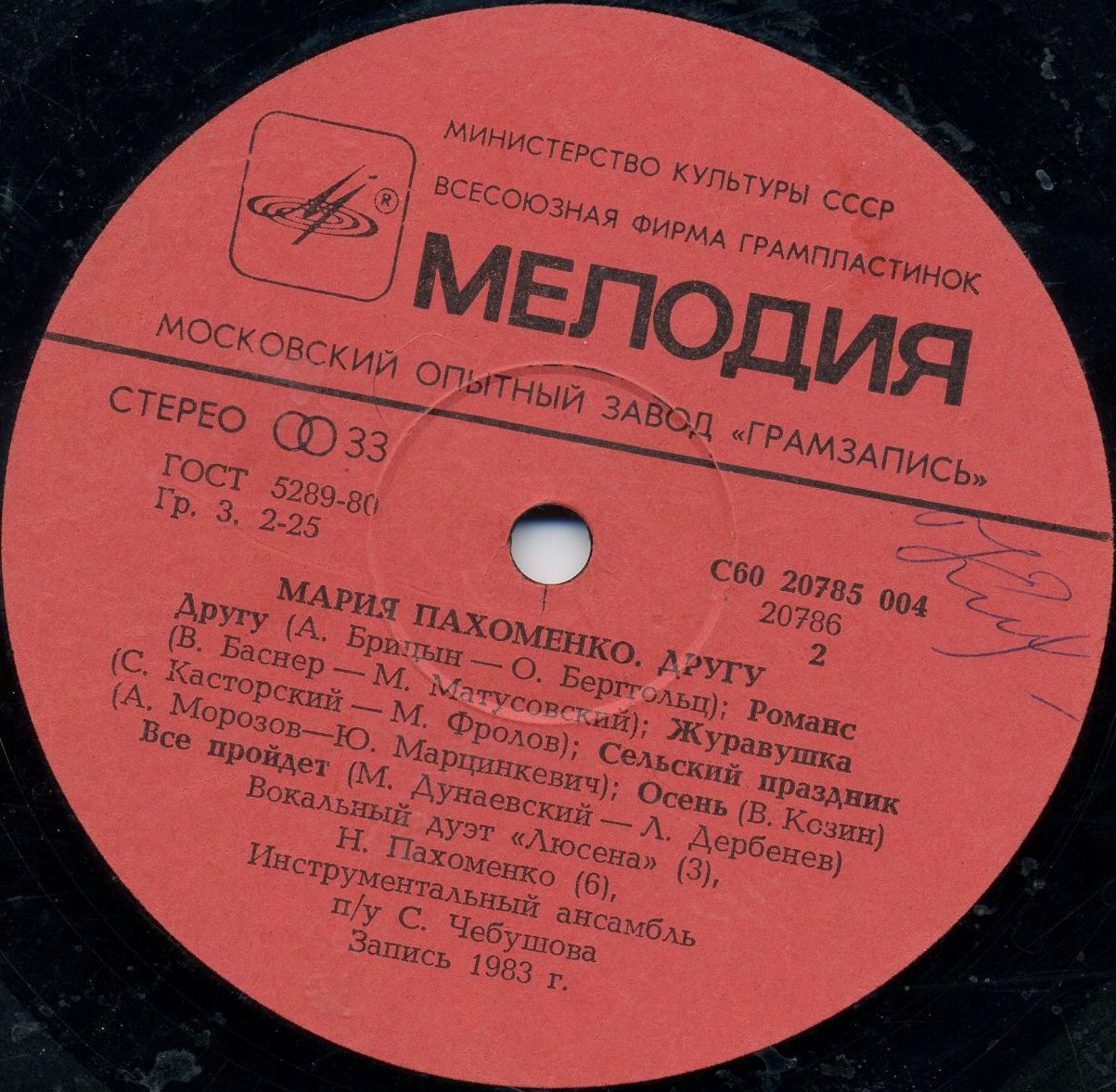 Мария ПАХОМЕНКО. "Другу"