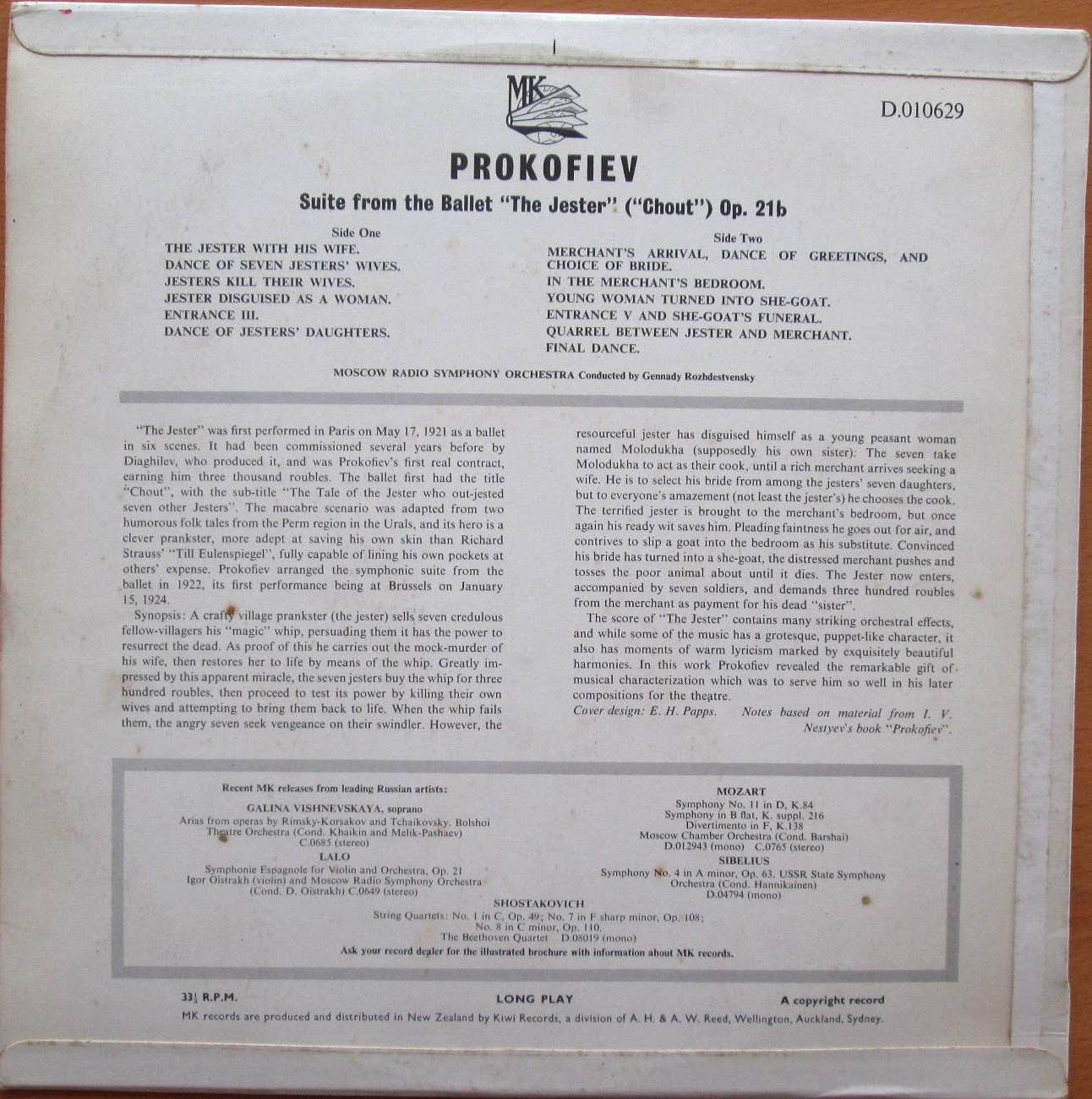 С. ПРОКОФЬЕВ Сюита из балета «Шут» (Г. Рождественский)