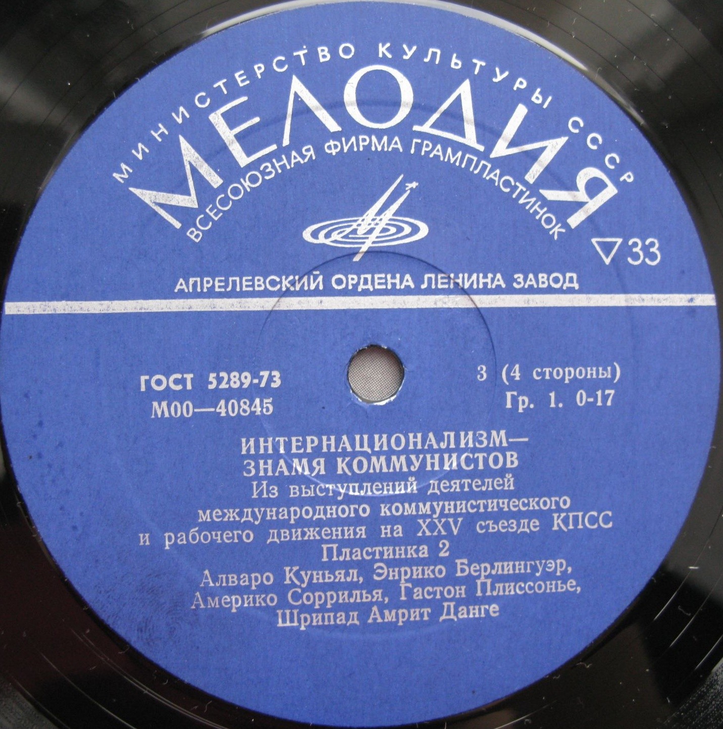 Интернационализм - знамя коммунистов. Из выступления деятелей международного коммунистического и рабочего движения на XXV съезде КПСС