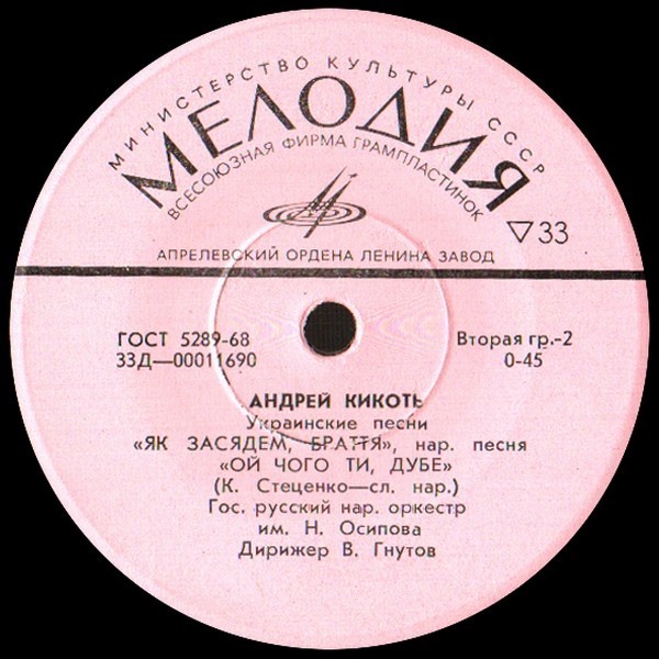 Андрей КИКОТЬ поет украинские народные песни