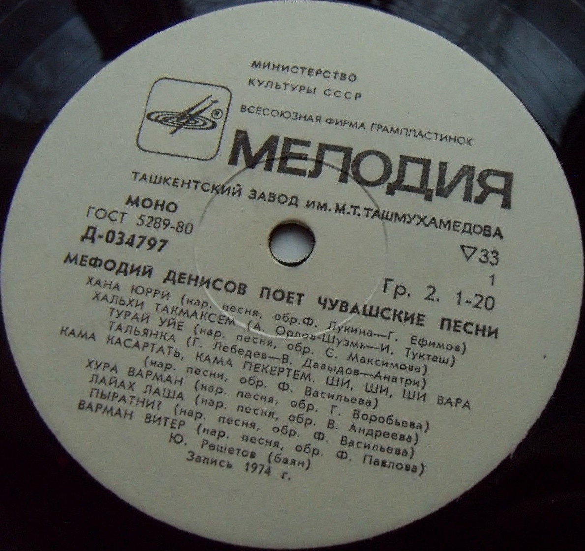 Мефодий ДЕНИСОВ «Мефодий Денисов поёт чувашские песни»