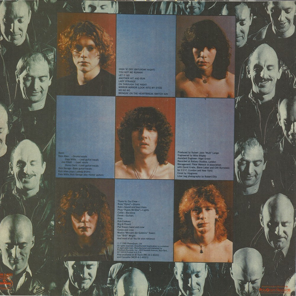 Def Leppard ‎— High 'N' Dry