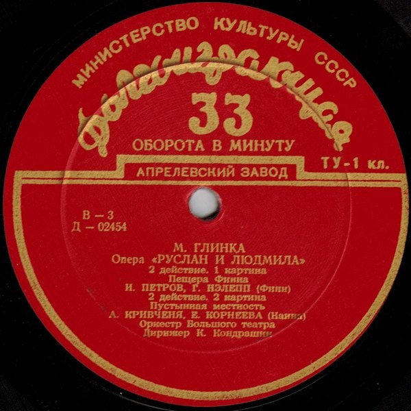 М. ГЛИНКА (1804–1857): «Руслан и Людмила», опера в 5 актах (К. Кондрашин)