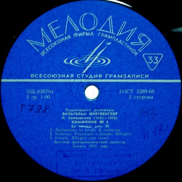 П. ЧАЙКОВСКИЙ (1840–1893): Симфония № 4 фа минор, соч. 36 (В. Фуртвенглер) [Выдающиеся дирижёры]