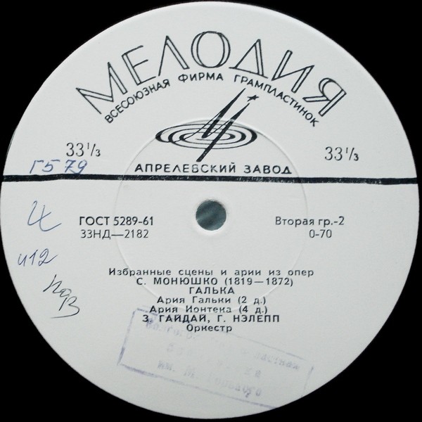 ИЗБРАННЫЕ СЦЕНЫ И АРИИ ИЗ ОПЕР: Б. Сметана "Проданная невеста" / С. Монюшко "Галька"