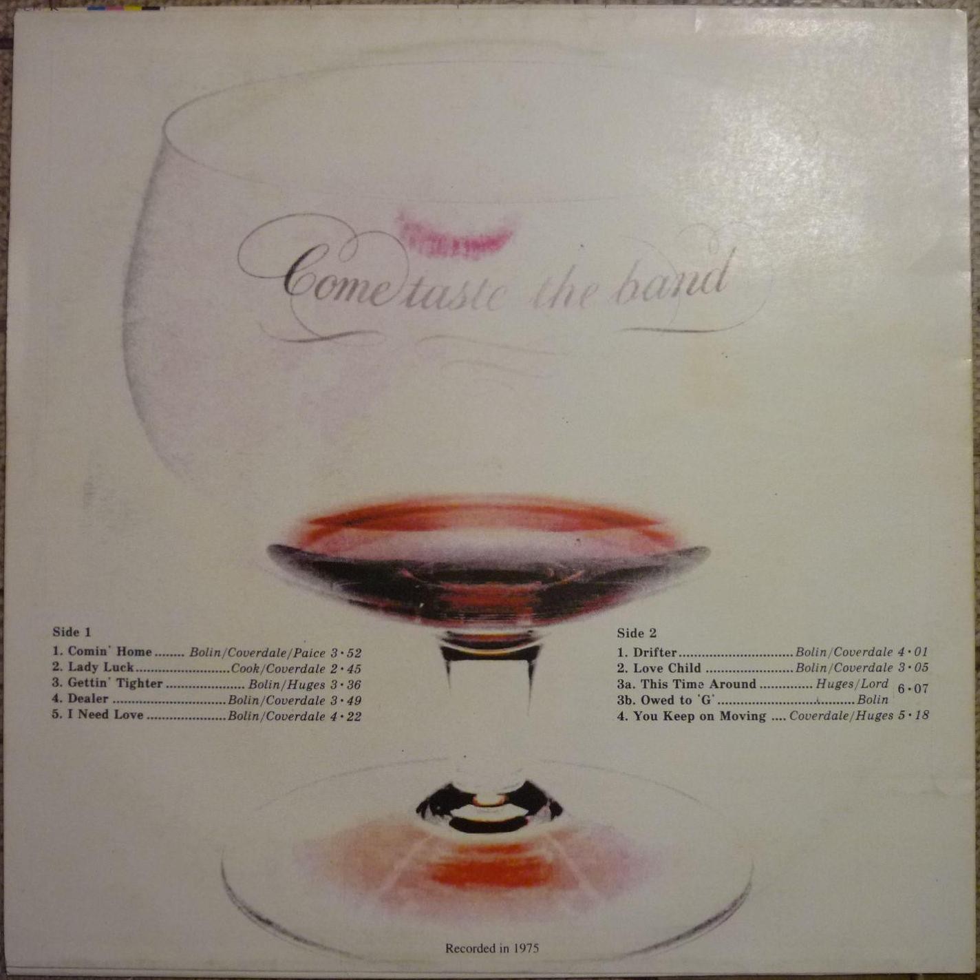 DEEP PURPLE. Come Taste The Band