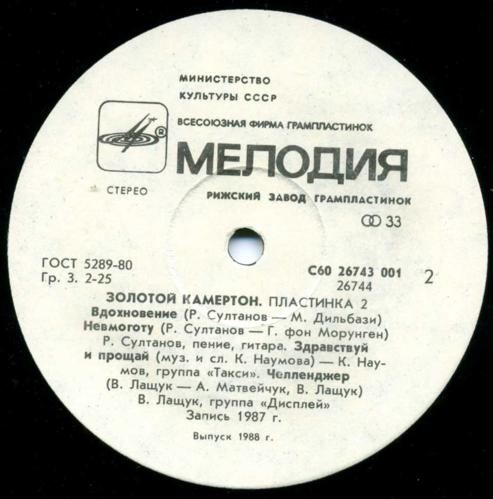 Золотой камертон. Пластинка 2