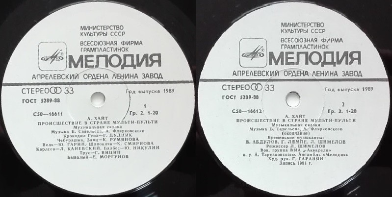 А. ХАЙТ: Происшествие в стране Мульти-Пульти (музыкальная сказка)