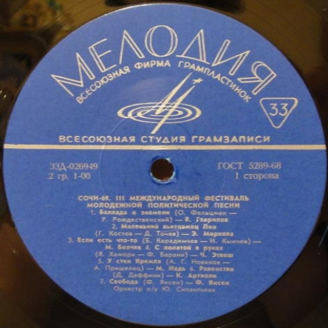 «СОЧИ-69» (Третий международный фестиваль молодежной политической песни)