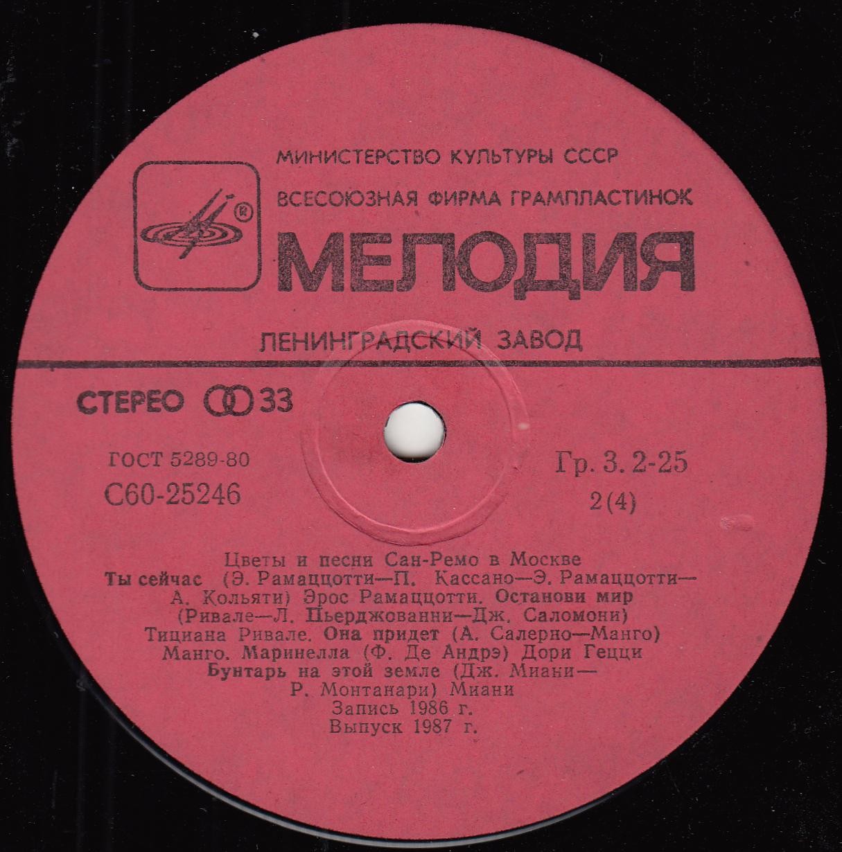 ЦВЕТЫ И ПЕСНИ САН-РЕМО В МОСКВЕ