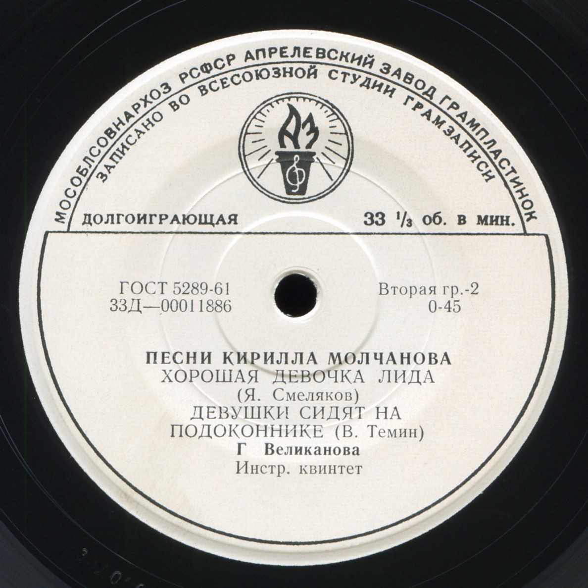Песни Кирилла МОЛЧАНОВА (1922)