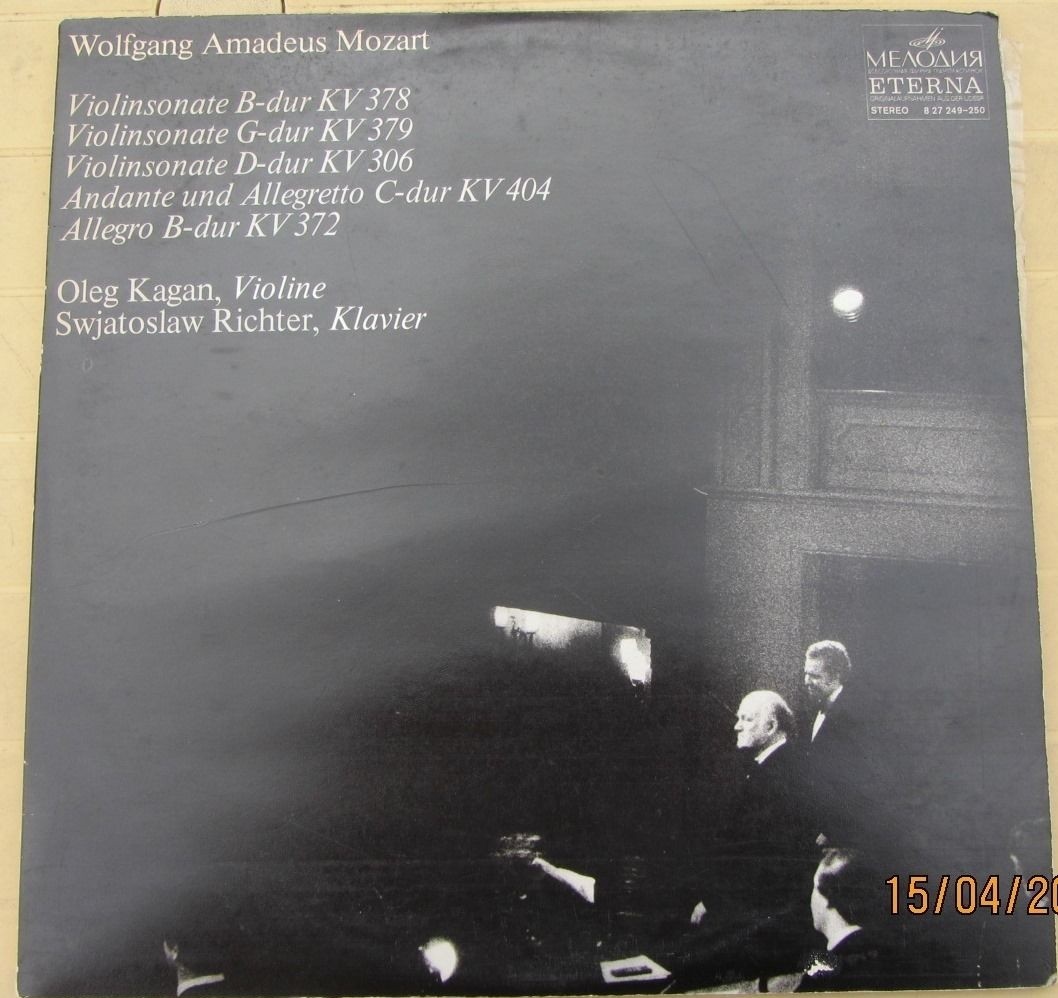 В. А. МОЦАРТ (1756-1791). Сочинения для скрипки и ф-но (О. Каган, С. Рихтер)