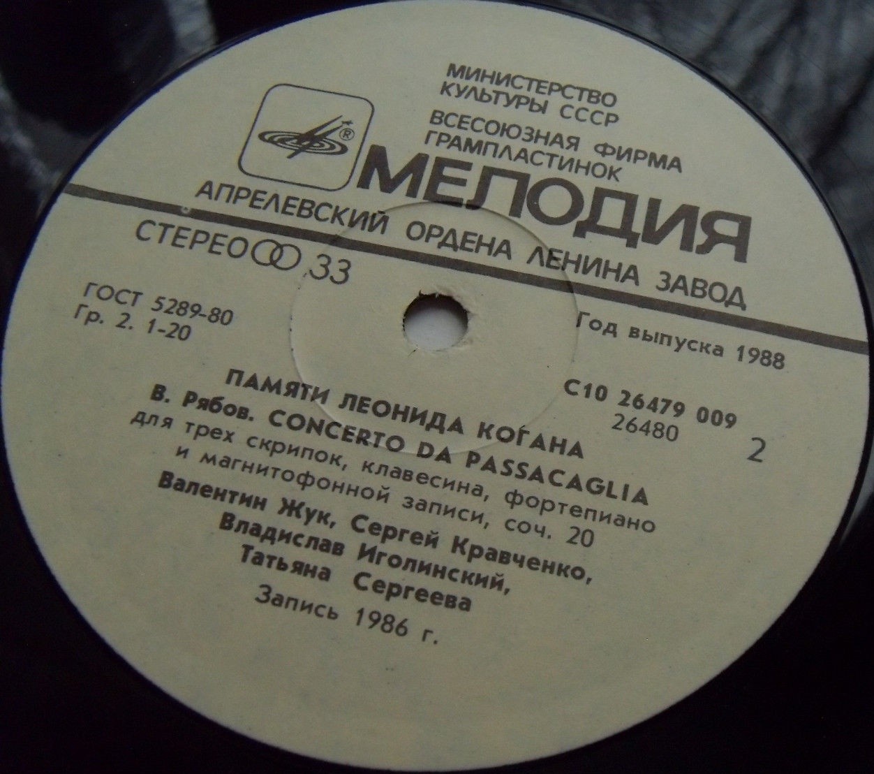 ПАМЯТИ ЛЕОНИДА КОГАНА
