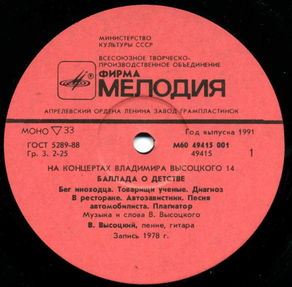 На концертах Владимира Высоцкого №14. Баллада о детстве