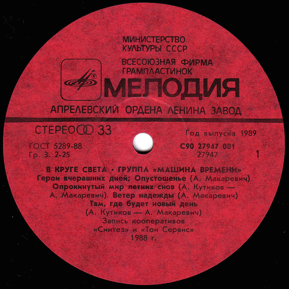 МАШИНА ВРЕМЕНИ. «В круге света»