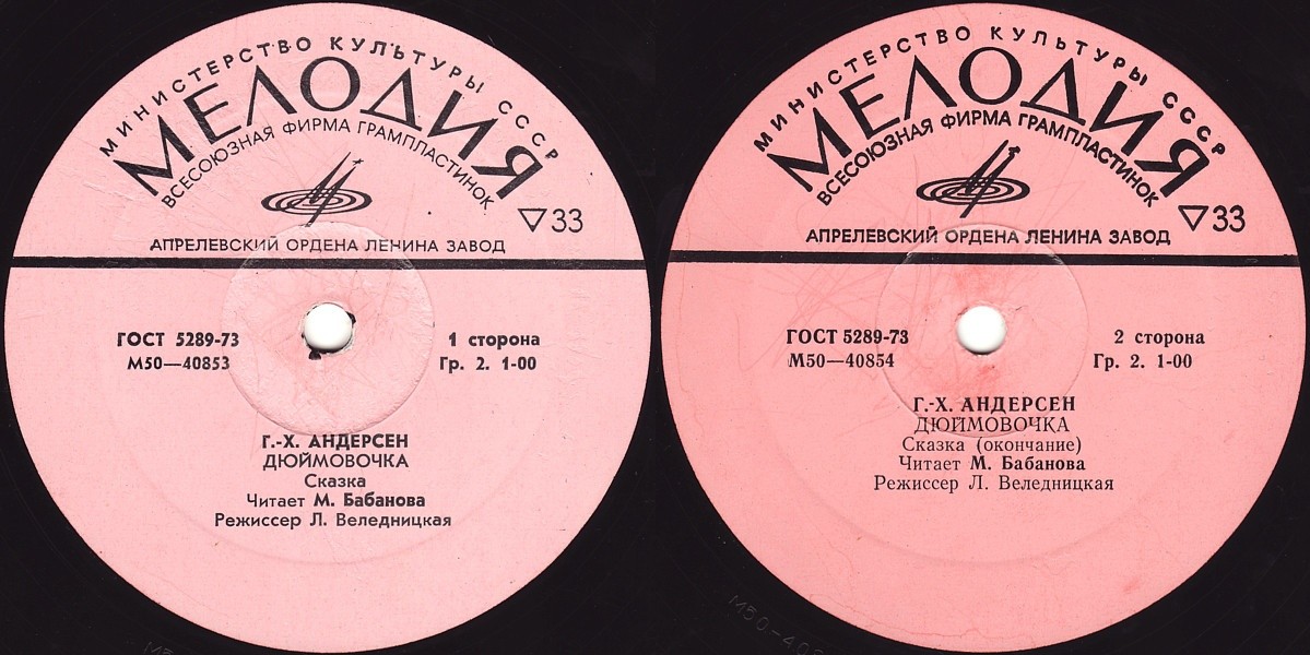 Дюймовочка. Г.Х.Андерсен. Читает М.Бабанова