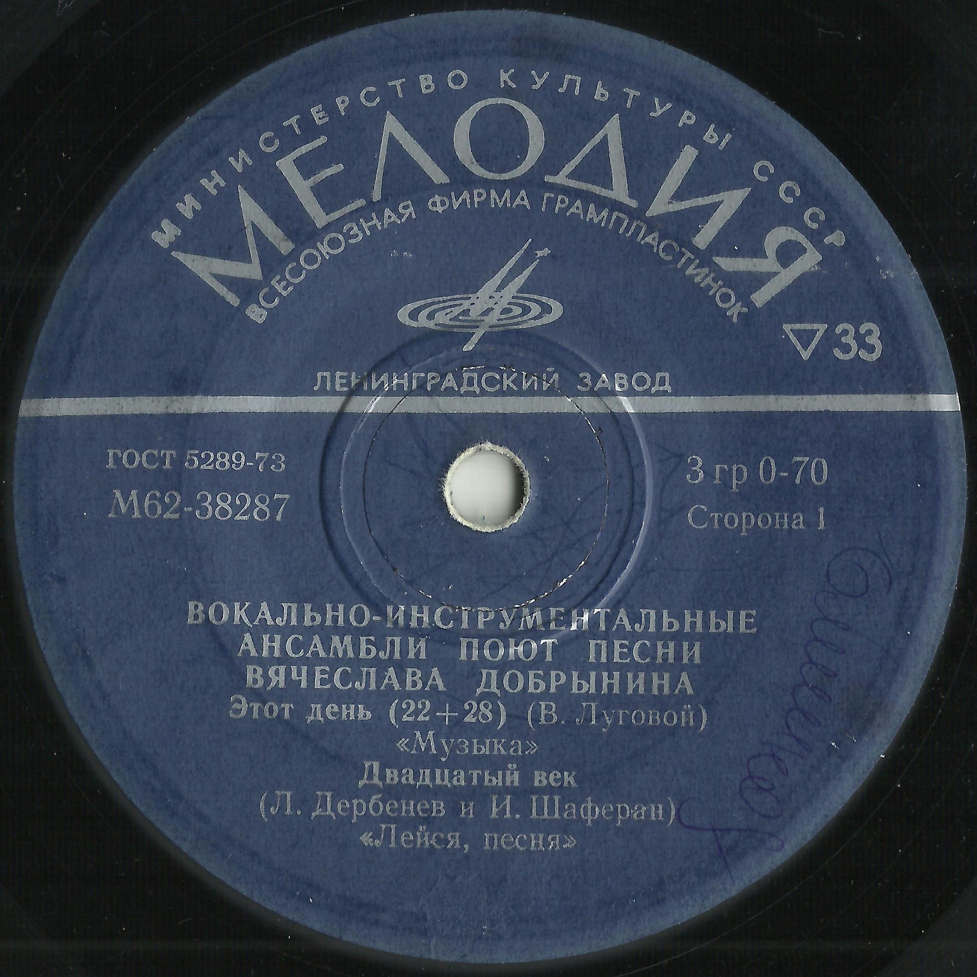 ВИА поют песни Вячеслава Добрынина