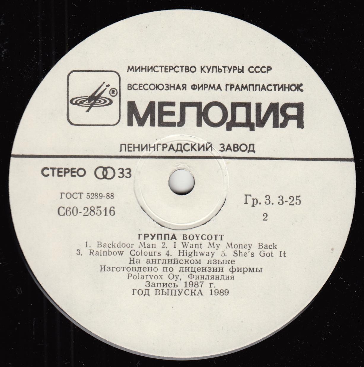 Группа «Boycott»