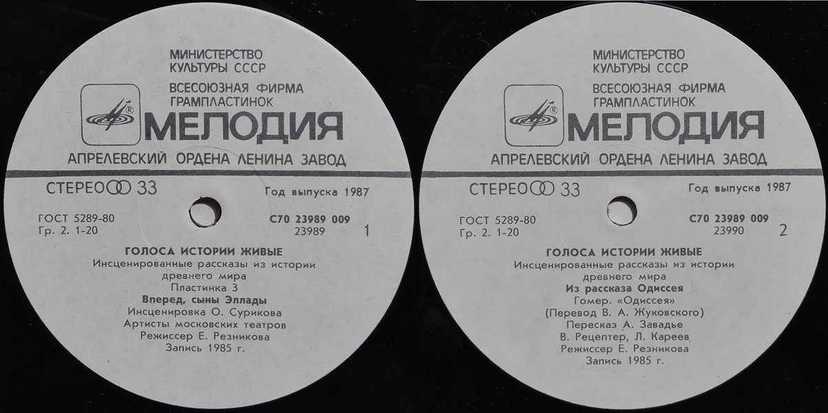 ГОЛОСА ИСТОРИИ ЖИВЫЕ. Инсценированные рассказы по истории древнего мира (для общеобразовательных школ).