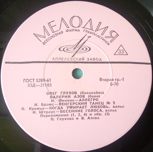 ГЛУХОВ Олег (балалайка) и АЗОВ Вале­рий (баян)