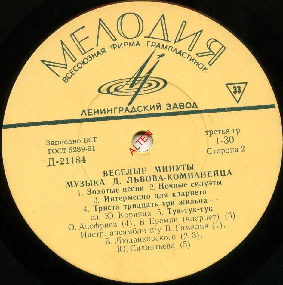 Д. ЛЬВОВ-КОМПАНЕЕЦ (1918) - Веселые минуты