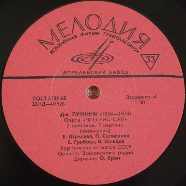 Дж. Пуччини. "Мадам Баттерфляй", опера