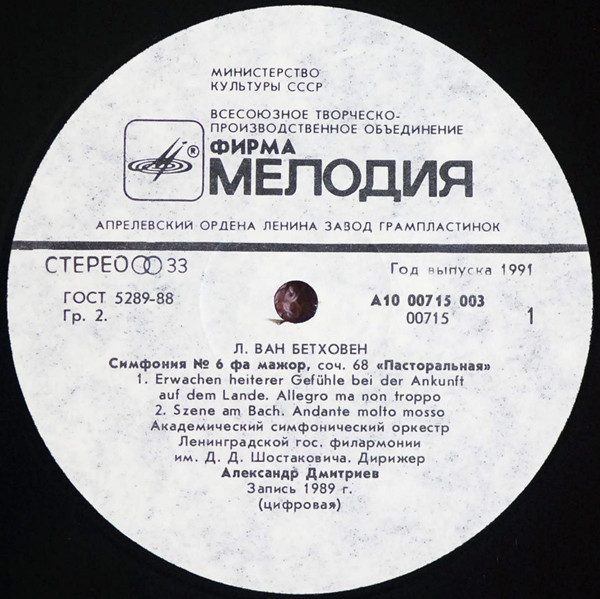 Л. Бетховен. Симфония №6 фа мажор «Пасторальная» (А. Дмитриев)