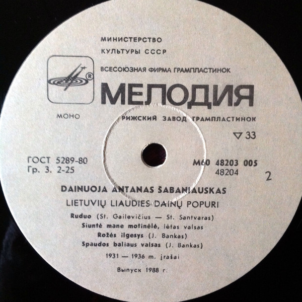 Антанас ШАБАНЯУСКАС