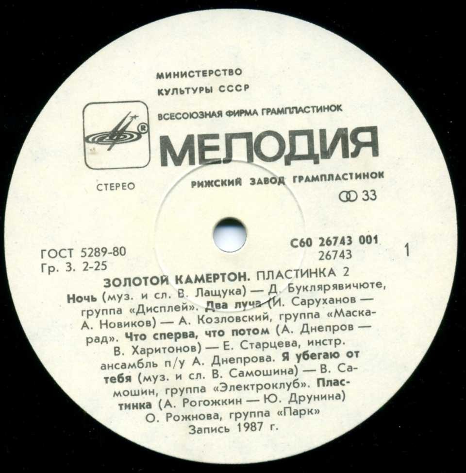 Золотой камертон. Пластинка 2