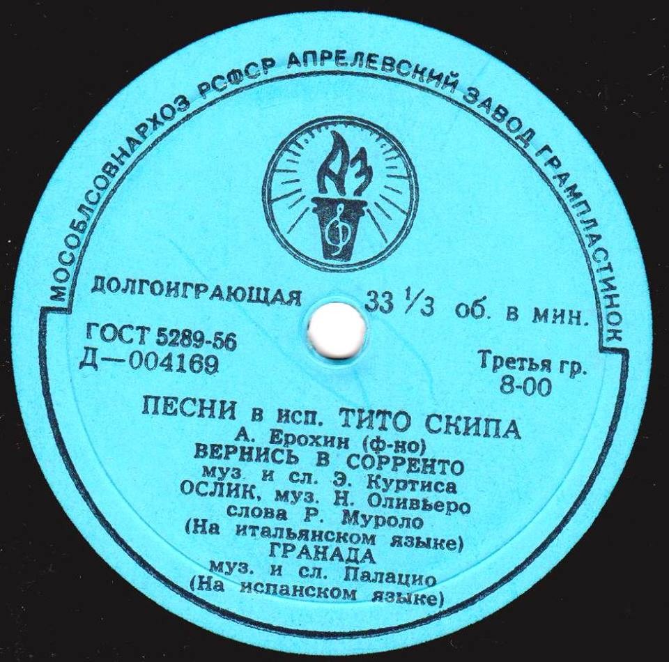 Песни в исполнении Тито Скипа (Италия)