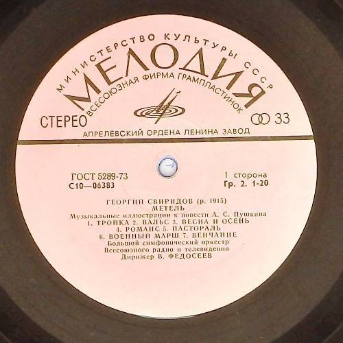 Георгий СВИРИДОВ. "Метель". "Время, вперед!"