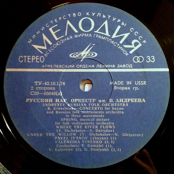 РУССКИЙ НАРОДНЫЙ ОРКЕСТР им. В. АНДРЕЕВА. Родные напевы