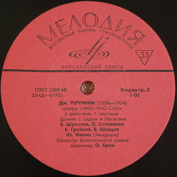 Дж. Пуччини. "Мадам Баттерфляй", опера