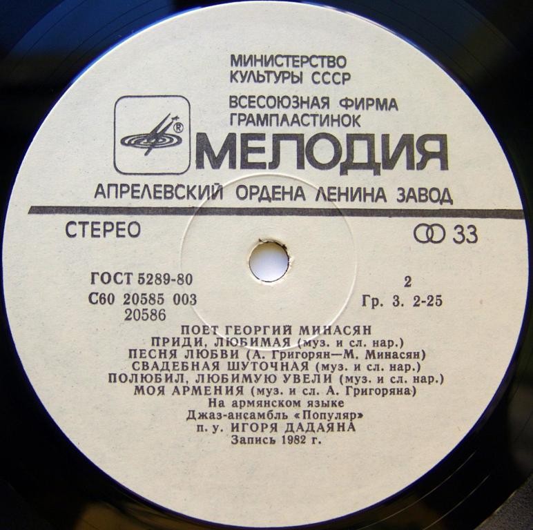 Георгий Минасян. Забвения нет