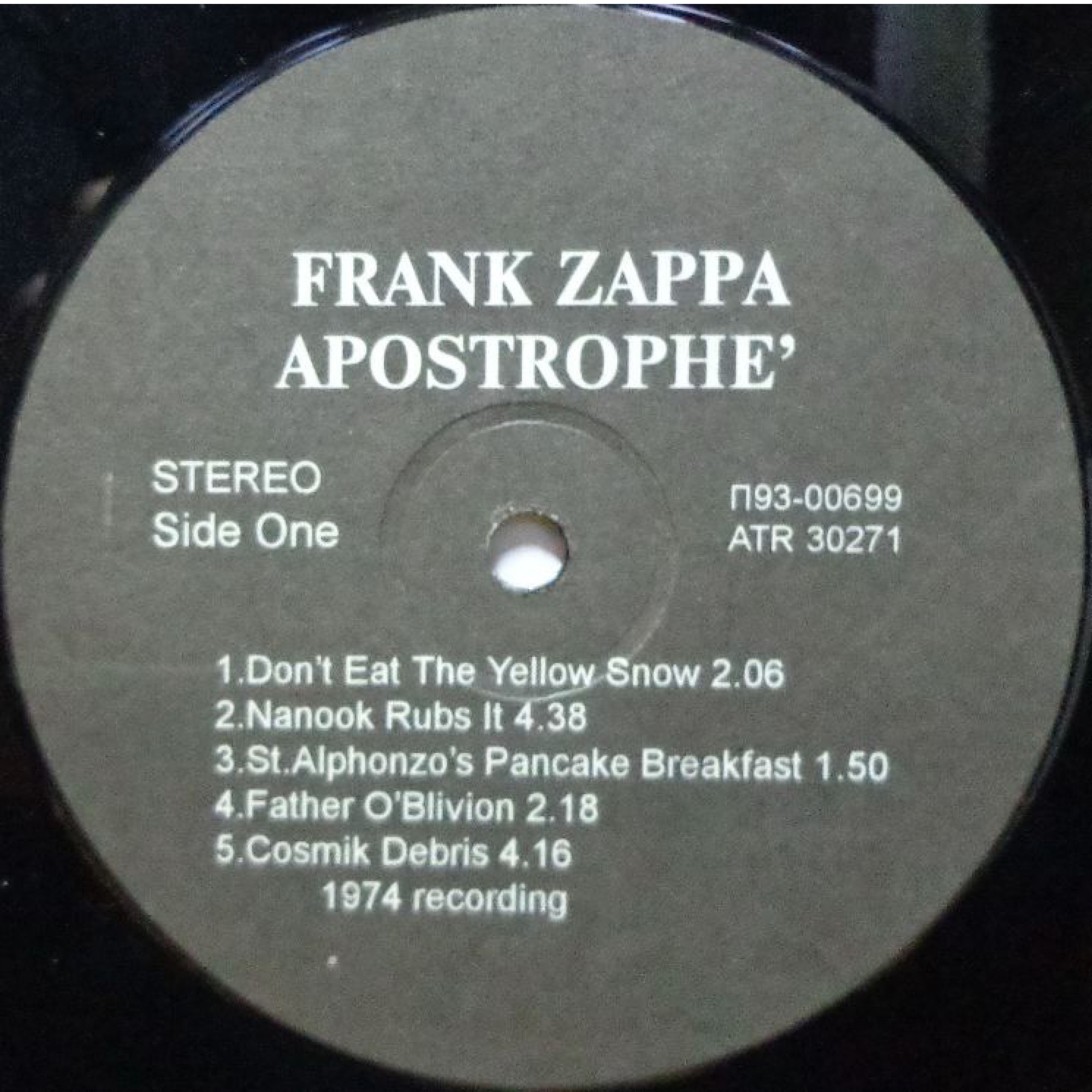 FRANK ZAPPA. Apostrophe