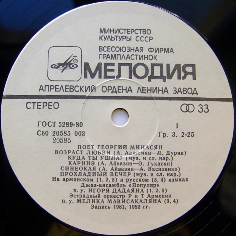 Георгий Минасян. Забвения нет