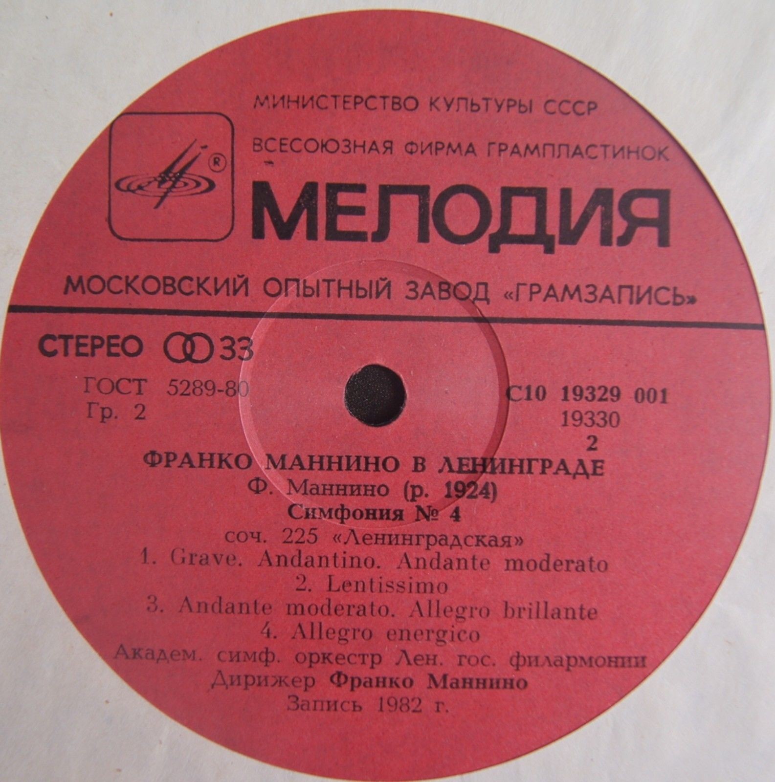 ФРАНКО МАННИНО В ЛЕНИНГРАДЕ