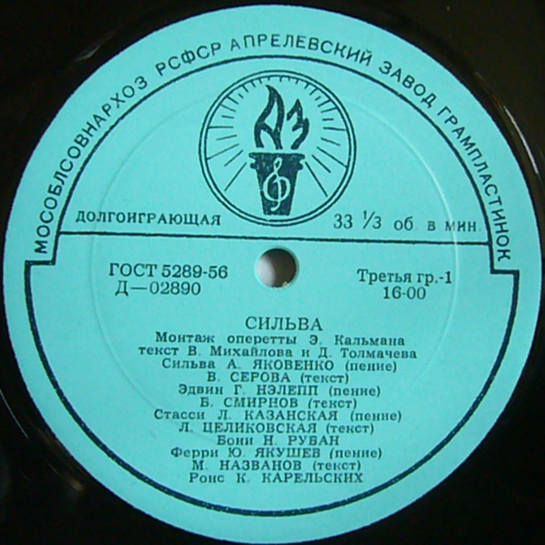 И. Кальман: Сильва, монтаж оперетты