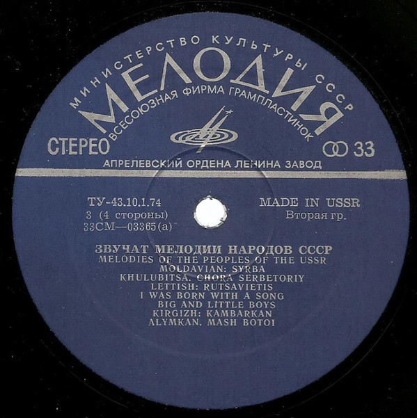 Звучат мелодии народов СССР