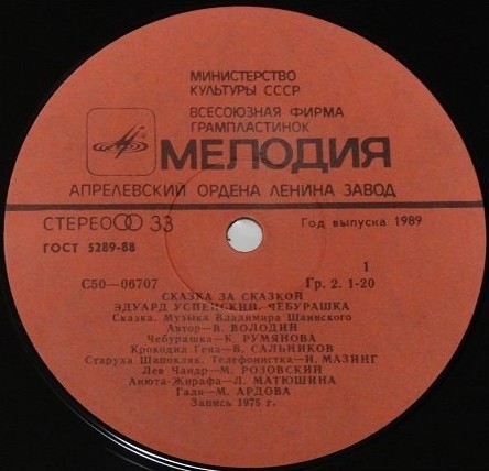 Эдуард Успенский. Чебурашка