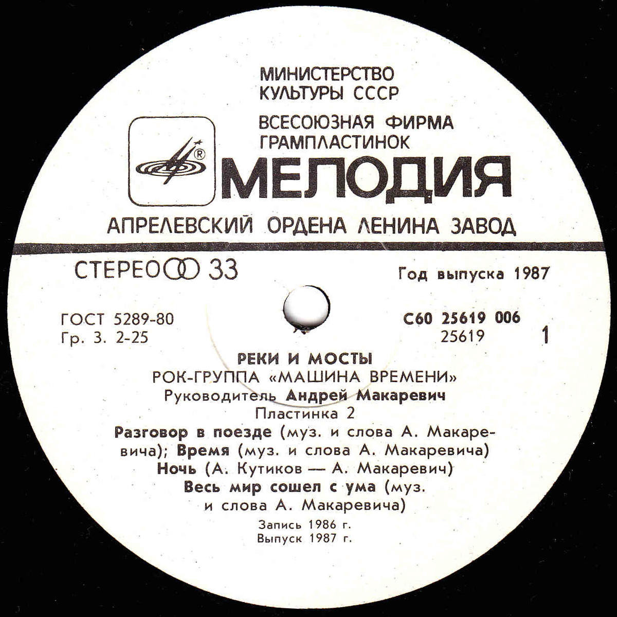 Рок-группа "МАШИНА ВРЕМЕНИ" - Реки и мосты (2)