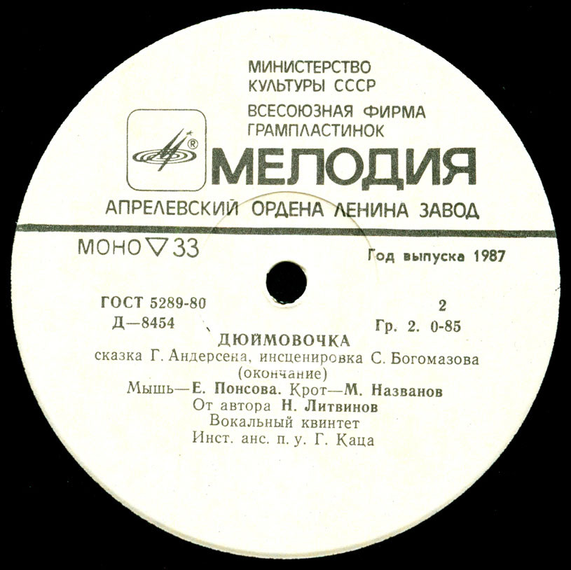 Г. Х. Андерсен. Дюймовочка