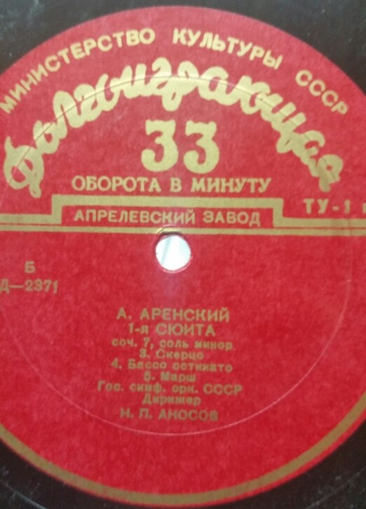 А. АРЕНСКИЙ. 1-я сюита, соч. 7