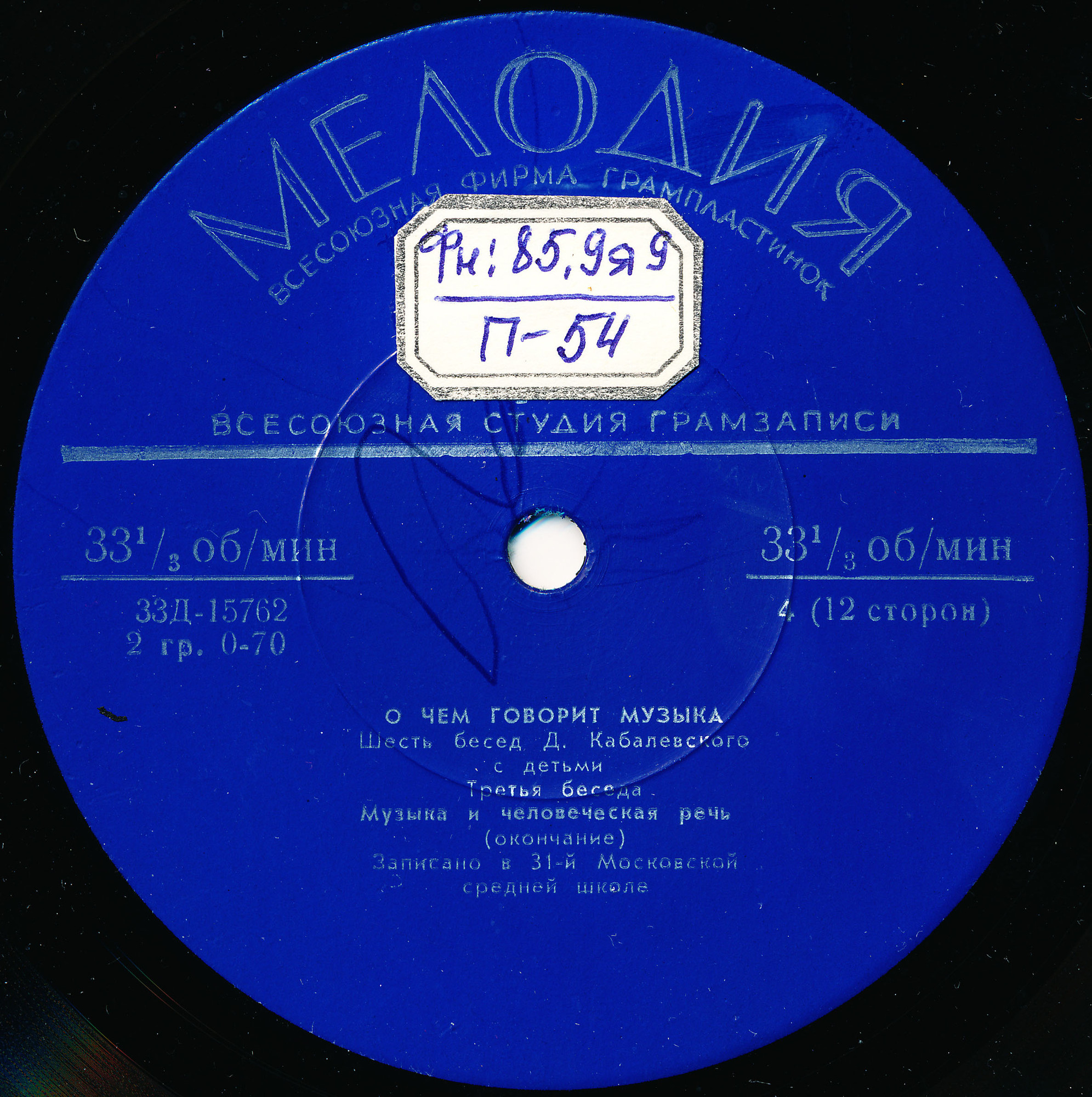 О ЧЁМ ГОВОРИТ МУЗЫКА: Шесть бесед Д. Кабалевского с детьми